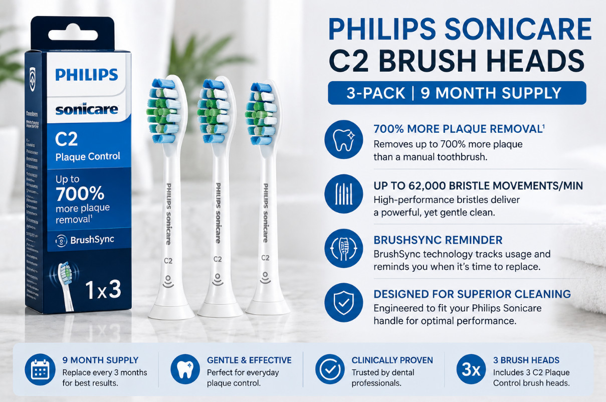 Philips Sonicare C2 Brush Heads Review: Are the 3-Pack Replacement Heads Worth It?
